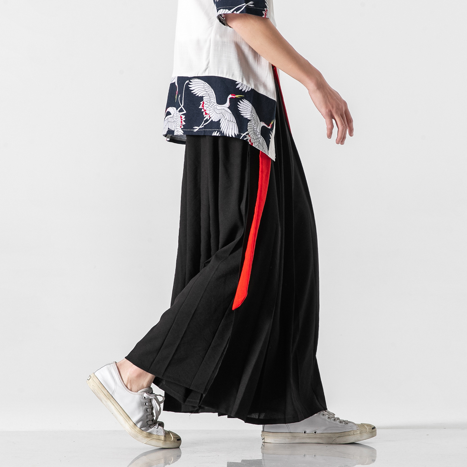 Chinese Style Sackcloth Horse Line Skirt - Image 4