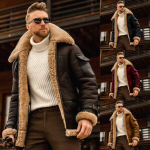 Winter Mens Military Fleece Warm Jackets With Fur Collar