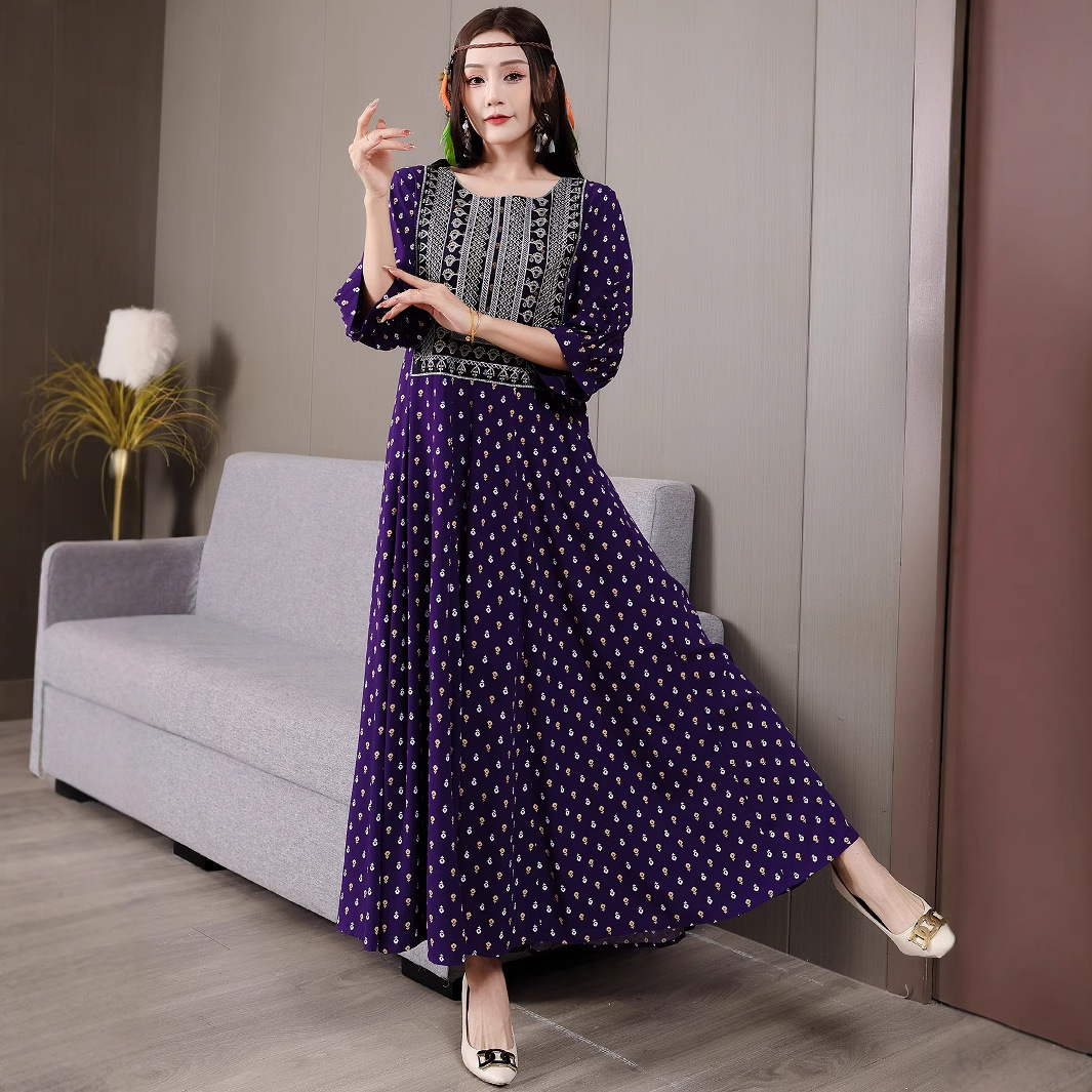 Large Swing Bohemian Style Dress - Image 3