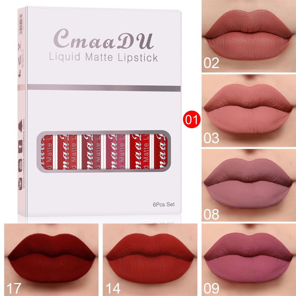 6 Boxes Of Matte Non-stick Waterproof Lipstick - Image 3