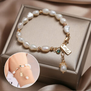 Natural Zircon Pearl Bracelet.
