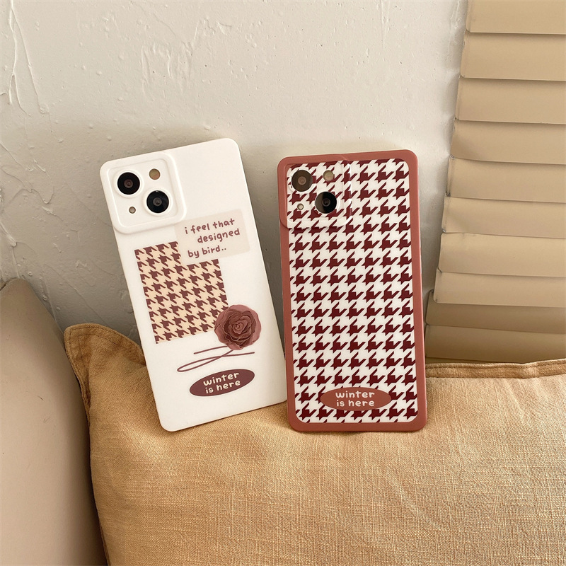 Houndstooth English Signed Mobile Phone Case