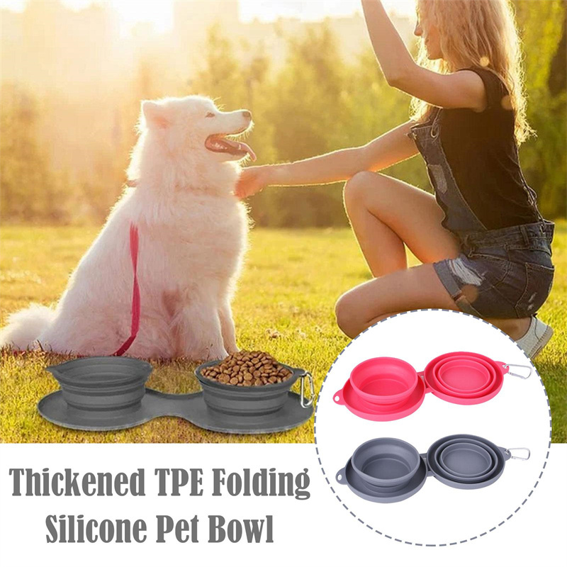 Foldable Double Pet Feeding Bowl . - Image 4
