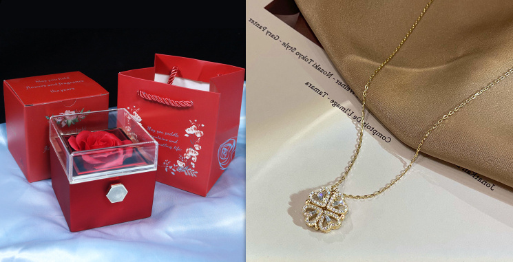 Retro Magnetic Folding Heart Shaped Pendant Necklace For Women - Image 5