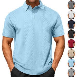 Men's Breathable Solid Color Polo Shirt