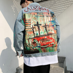 Spray Paint Couple Denim Jacket