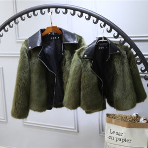 Children's wool fox fur coat