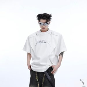 Three-dimensional Padded Shoulder Short Sleeve