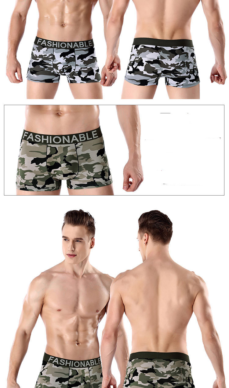 Men's Cotton Camouflage Printing Underwear - Image 5