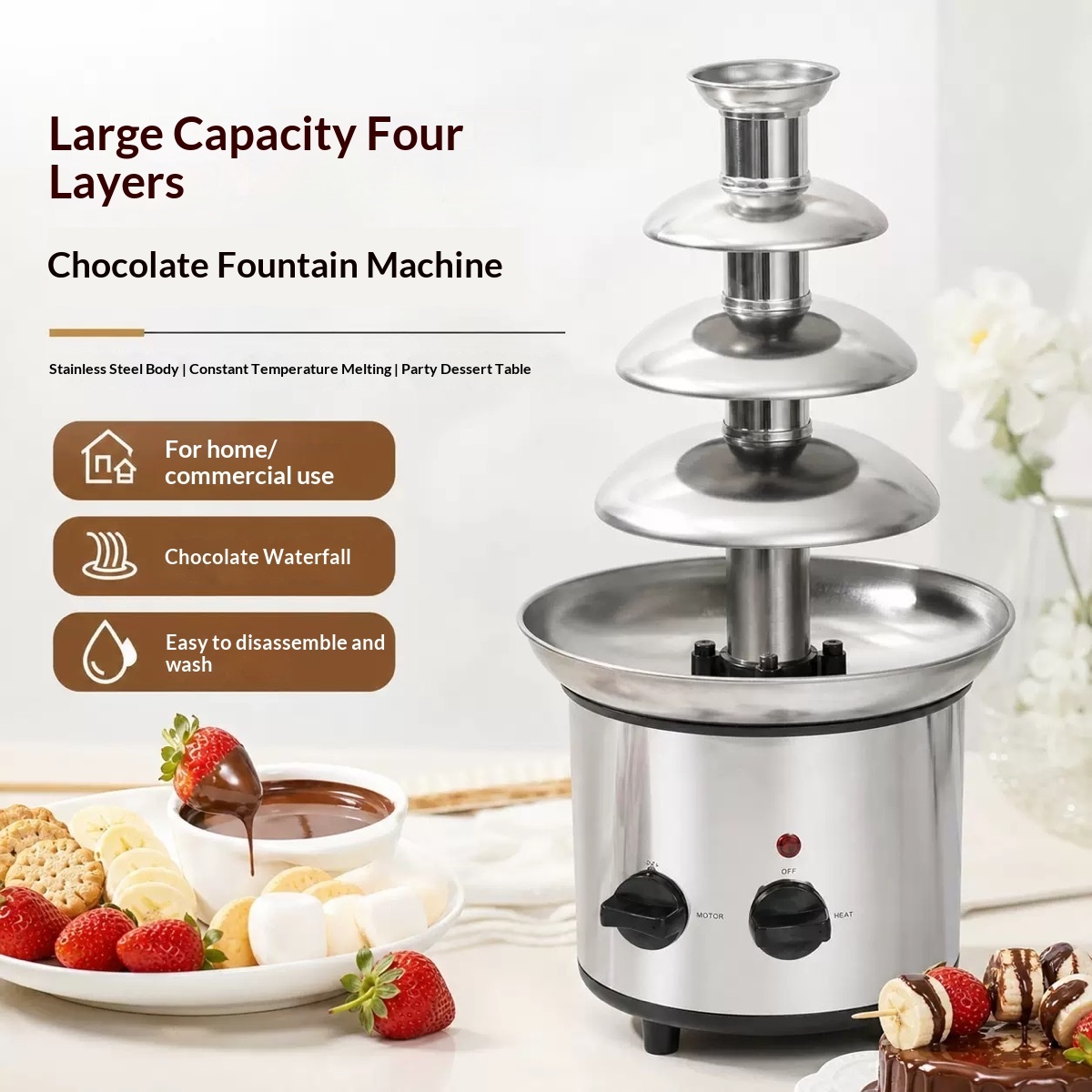 Four-layer Chocolate Fountain Machine