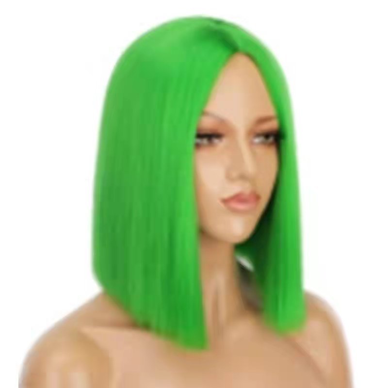 Short Synthetic Silk Fiber Wig - Image 5