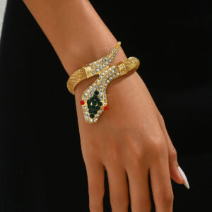 Serpentine Bracelet Fully Paved With Diamonds