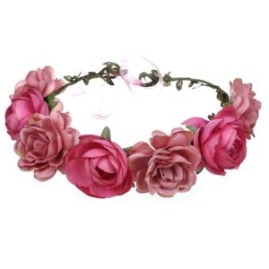 Bridal Rose Wreath Headband
