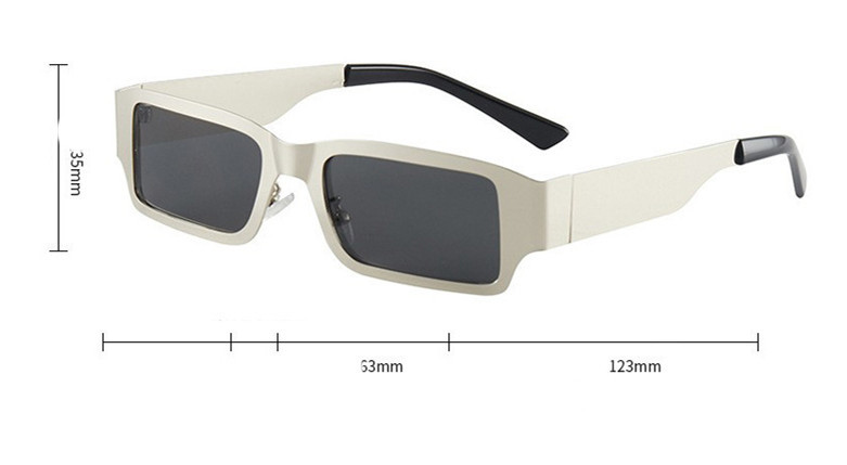 Unisex Fashion Rectangular Sunglasses - Image 3