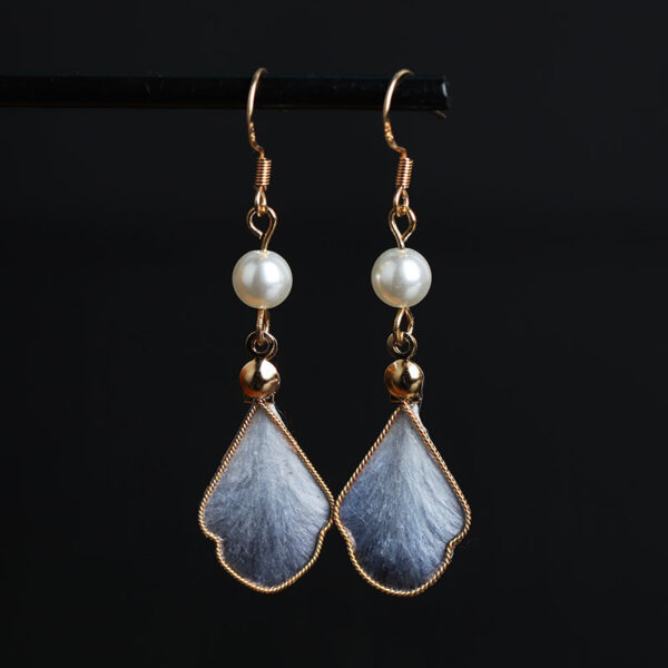 Handmade Ethnic Heritage Velvet Flower Earrings