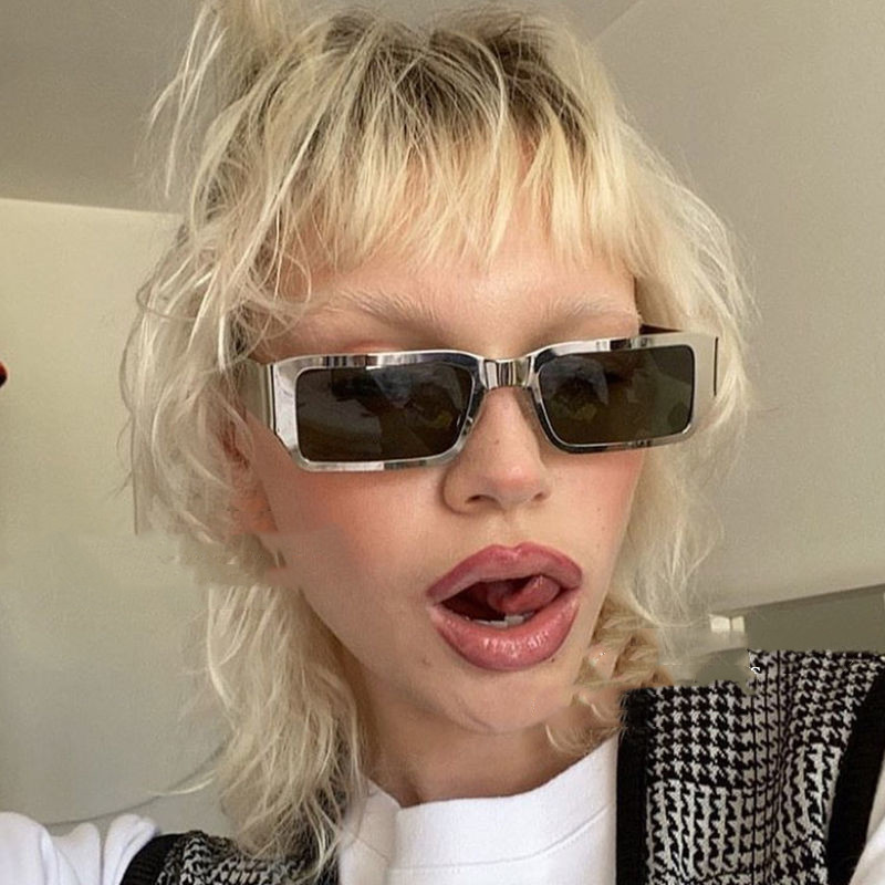 Unisex Fashion Rectangular Sunglasses - Image 4