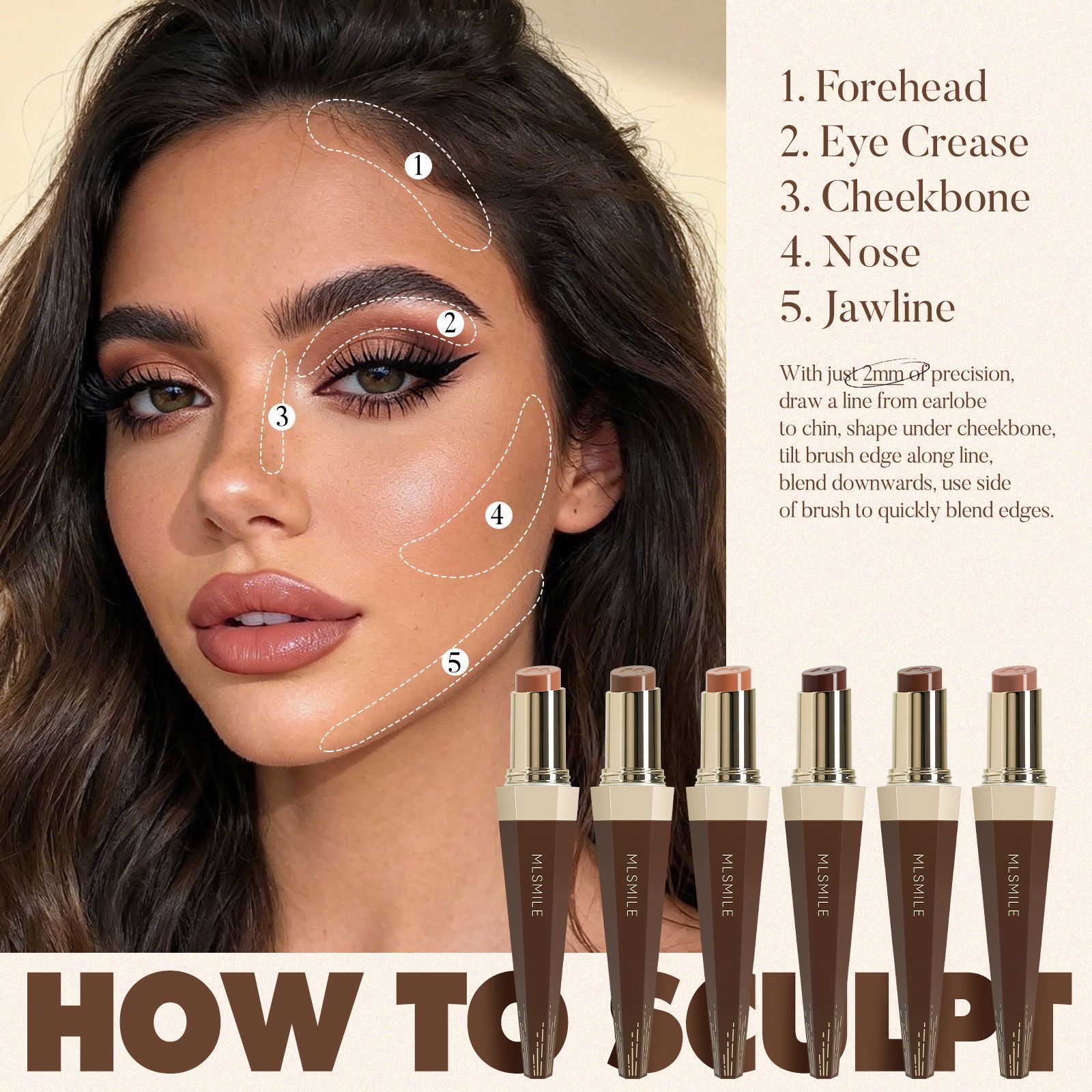 Three-dimensional Shaping Contour Stick Set