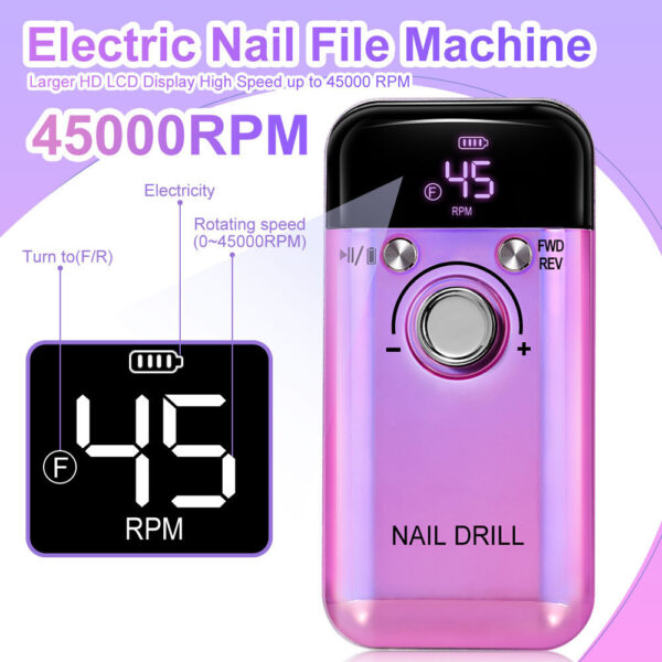 2000 mAh Multifunctional Electric Nail Drill