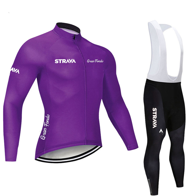 Long-sleeved Cycling Suspenders Suit - Image 3