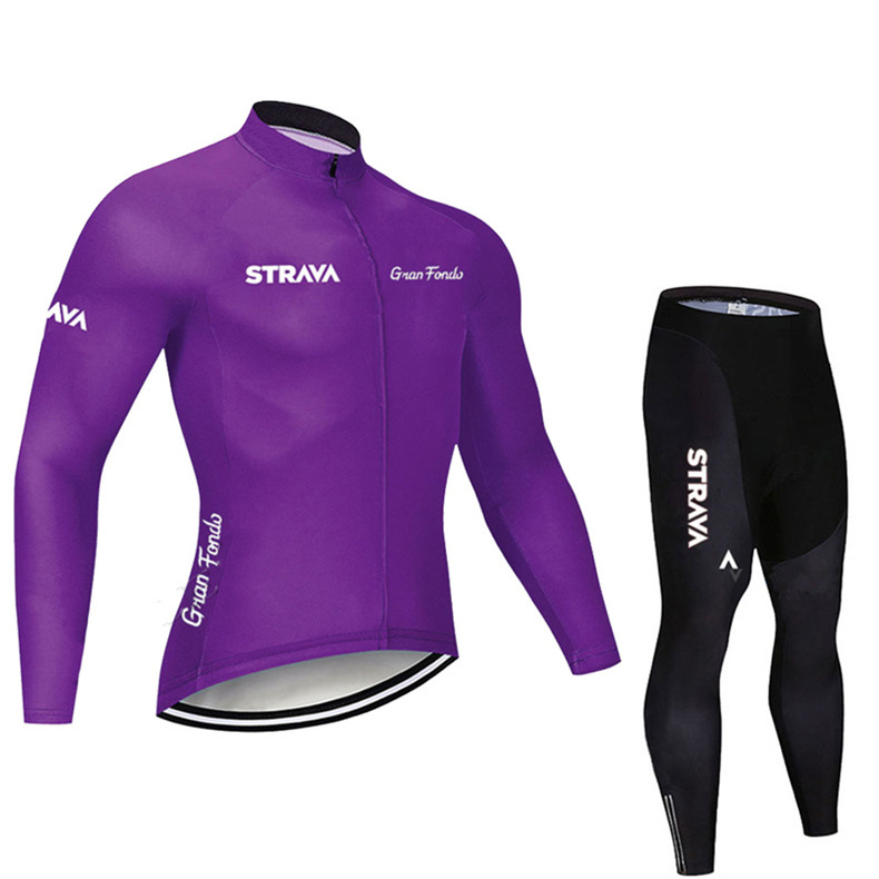 Long-sleeved Cycling Suspenders Suit - Image 5