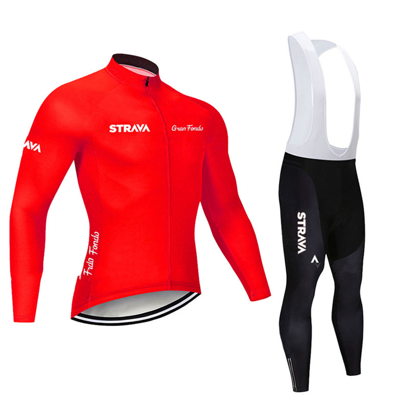 Long-sleeved Cycling Suspenders Suit - Image 4