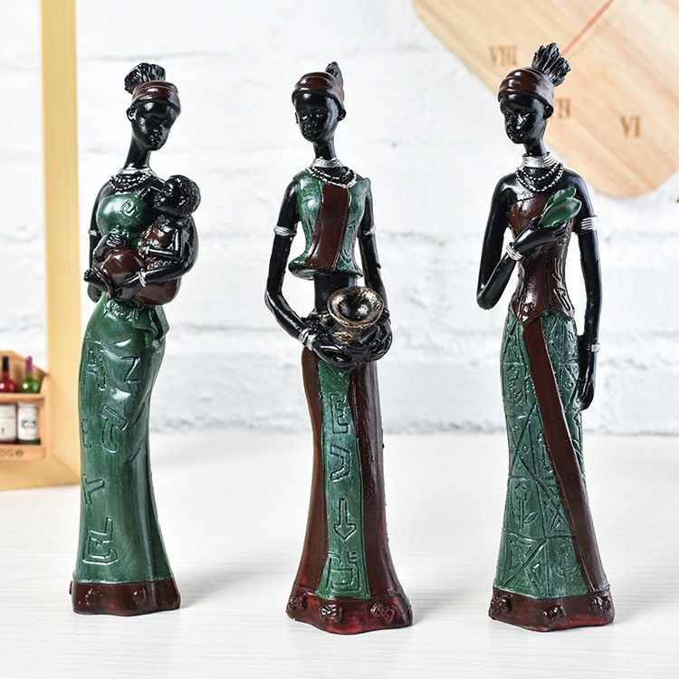 Exotic Resin Doll African Character Artwork - Image 3