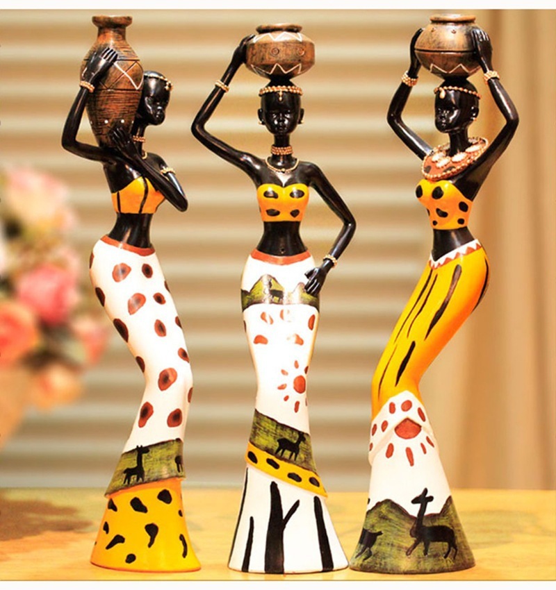 Exotic Resin Doll African Character Artwork - Image 2