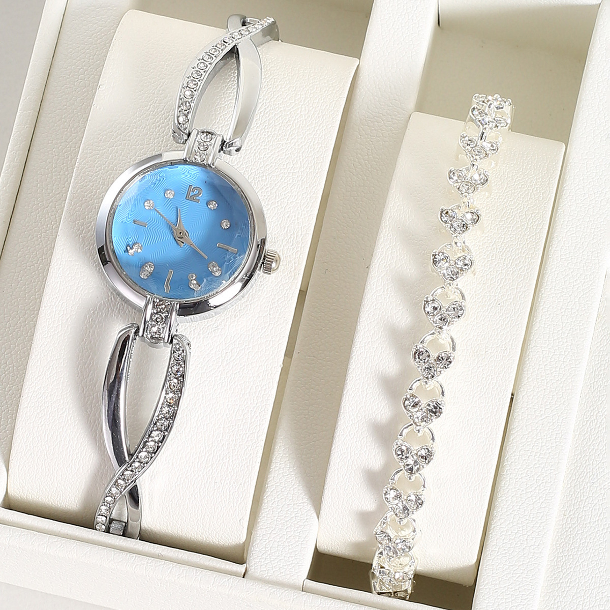 Women's 2-Piece Set Luxury Quartz Watch and Bracelet - Image 7