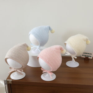 6-9 Months Plush Baby Wool Ball Knitted Hat