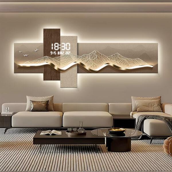 High-Tech LED Electronic Clock Wall Art For The Living Room