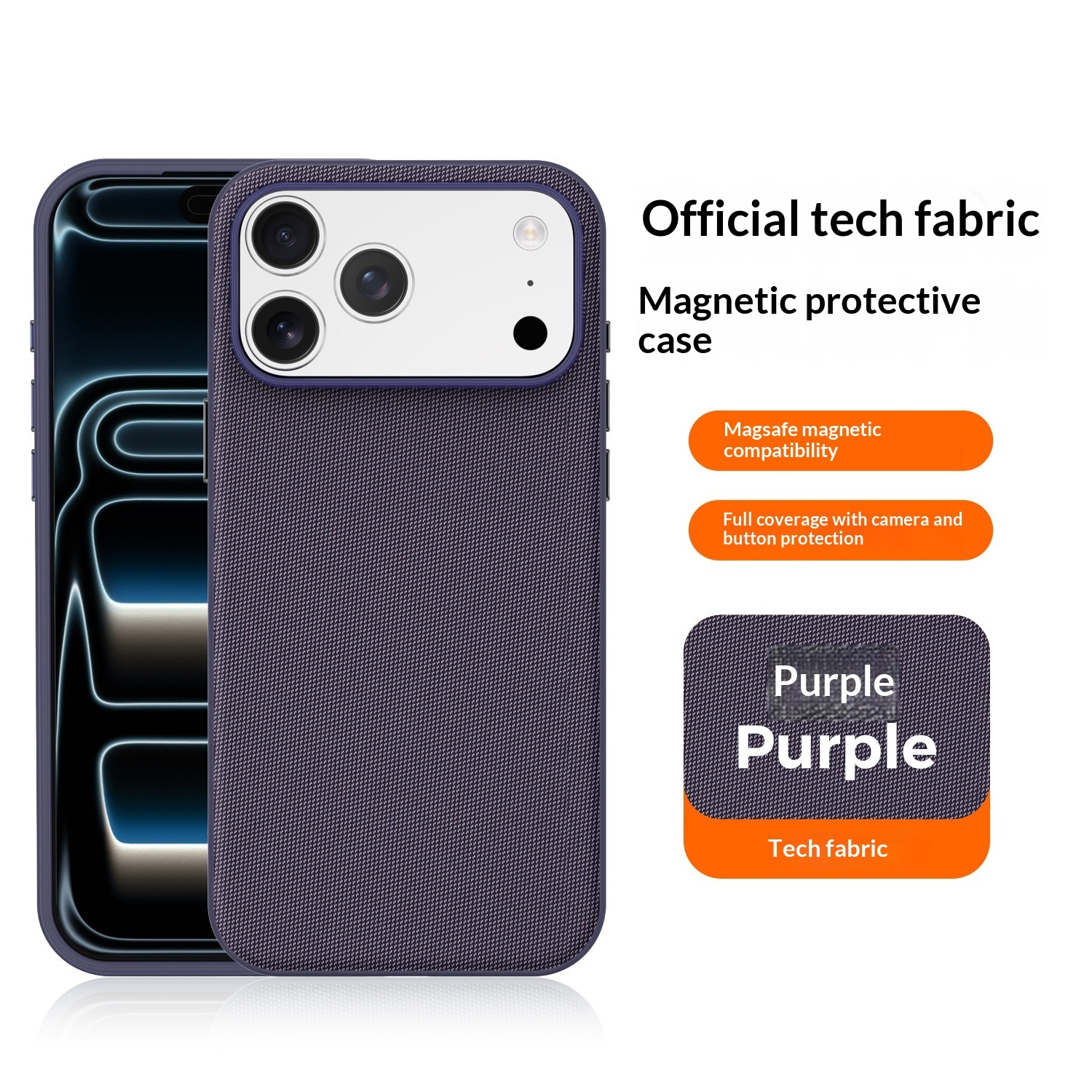 Solid-color Personalized Tech Fabric Magnetic Case - Image 5